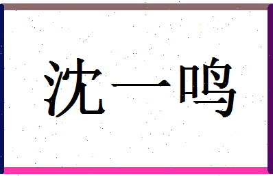 「沈一鸣」姓名分数82分-沈一鸣名字评分解析