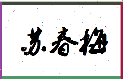 「苏春梅」姓名分数82分-苏春梅名字评分解析