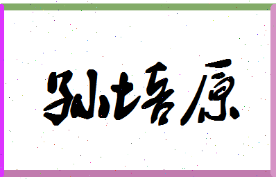 「孙培原」姓名分数98分-孙培原名字评分解析