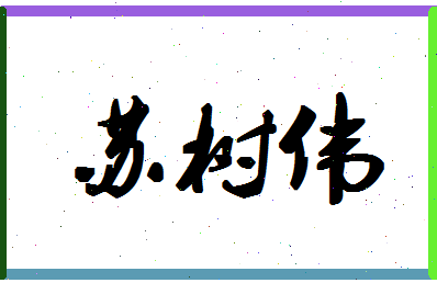 「苏树伟」姓名分数80分-苏树伟名字评分解析-第1张图片