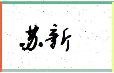 「苏新」姓名分数93分-苏新名字评分解析