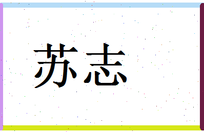 「苏志」姓名分数93分-苏志名字评分解析