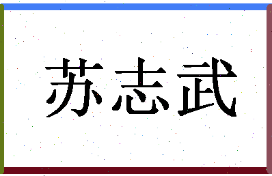 「苏志武」姓名分数90分-苏志武名字评分解析