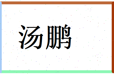 「汤鹏」姓名分数77分-汤鹏名字评分解析-第1张图片