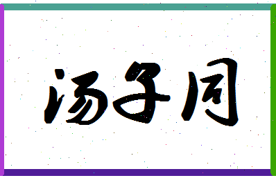 「汤子同」姓名分数82分-汤子同名字评分解析-第1张图片