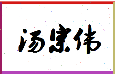 「汤宗伟」姓名分数80分-汤宗伟名字评分解析