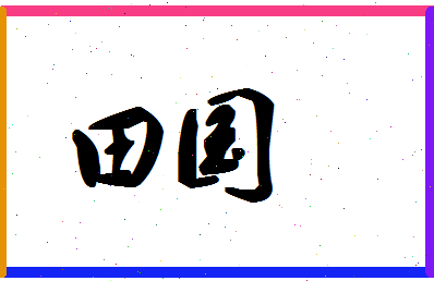 「田国」姓名分数87分-田国名字评分解析