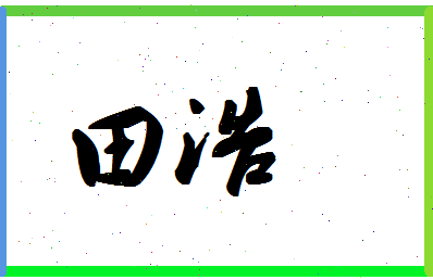 「田浩」姓名分数87分-田浩名字评分解析