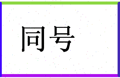 「同号」姓名分数69分-同号名字评分解析