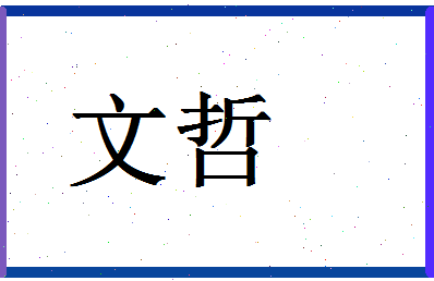 「文哲」姓名分数98分-文哲名字评分解析