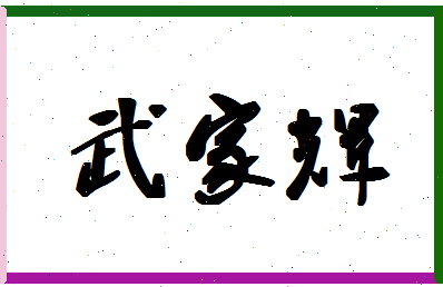 「武家辉」姓名分数98分-武家辉名字评分解析-第1张图片