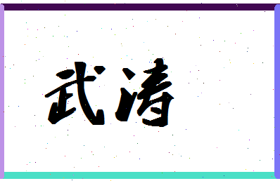 「武涛」姓名分数56分-武涛名字评分解析