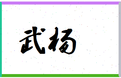 「武杨」姓名分数78分-武杨名字评分解析