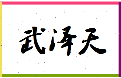 「武泽天」姓名分数93分-武泽天名字评分解析