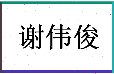 「谢伟俊」姓名分数72分-谢伟俊名字评分解析