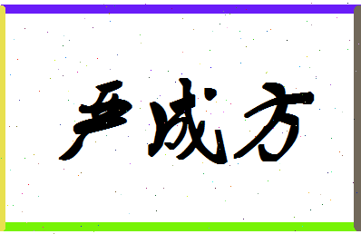 「严成方」姓名分数85分-严成方名字评分解析